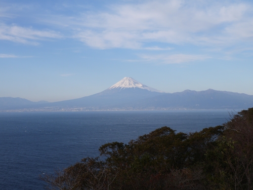 夕映えの丘の富士山の写真2